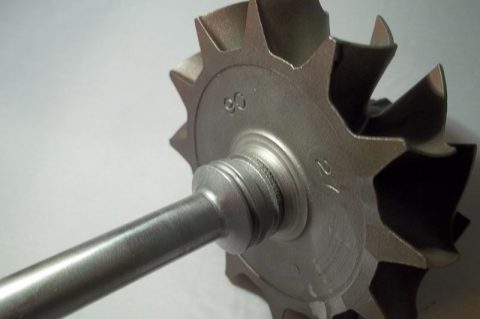 Turbine Shaft & Wheel – Corroded Piston Ring Seal Area